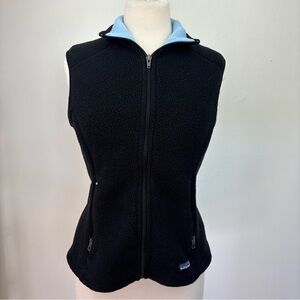 Patagonia Synchilla Vest Black Outdoor Fleece Full Zip Pocket Women's S 25163